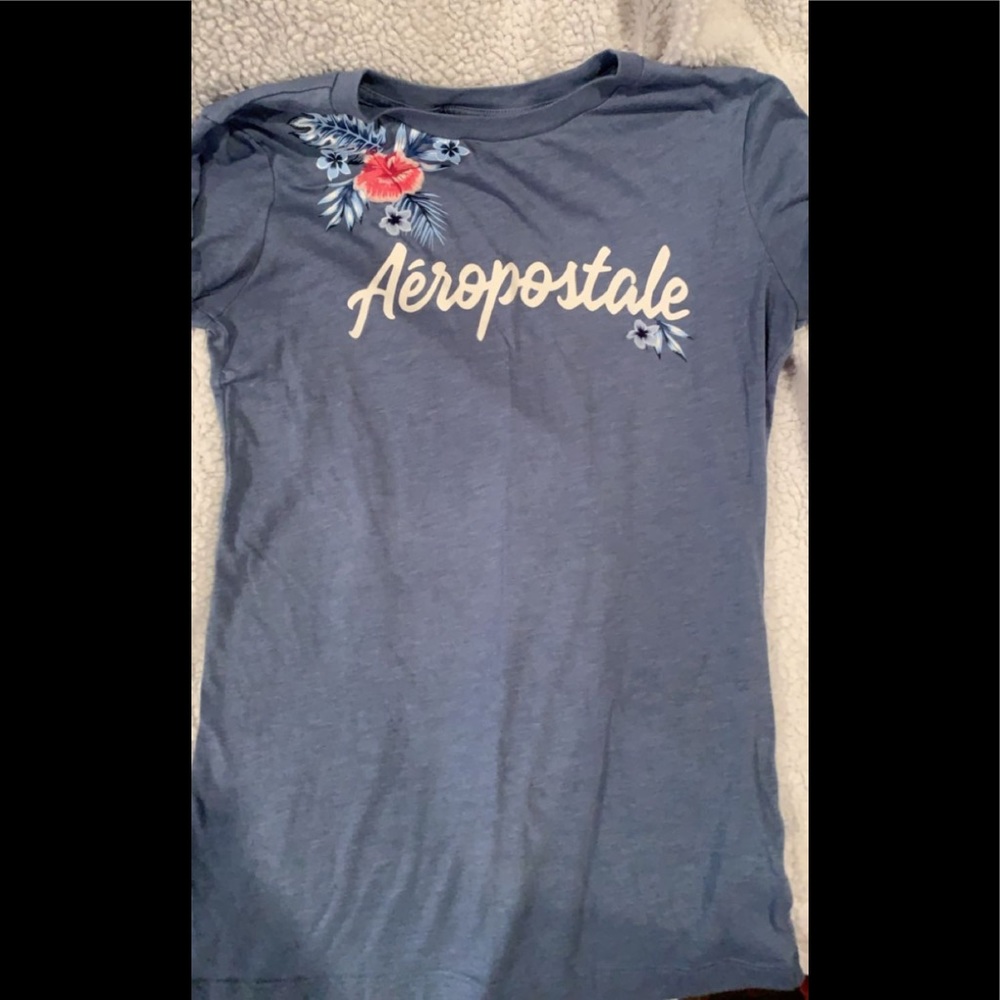 aeropostale embroidered flower shirt